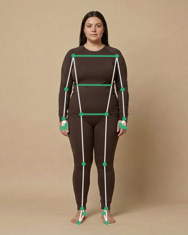 Pose detection on a heavier female reference